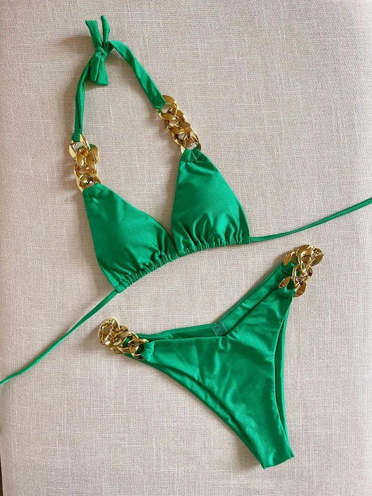 Triangle Bathing Suit - Piña Colada