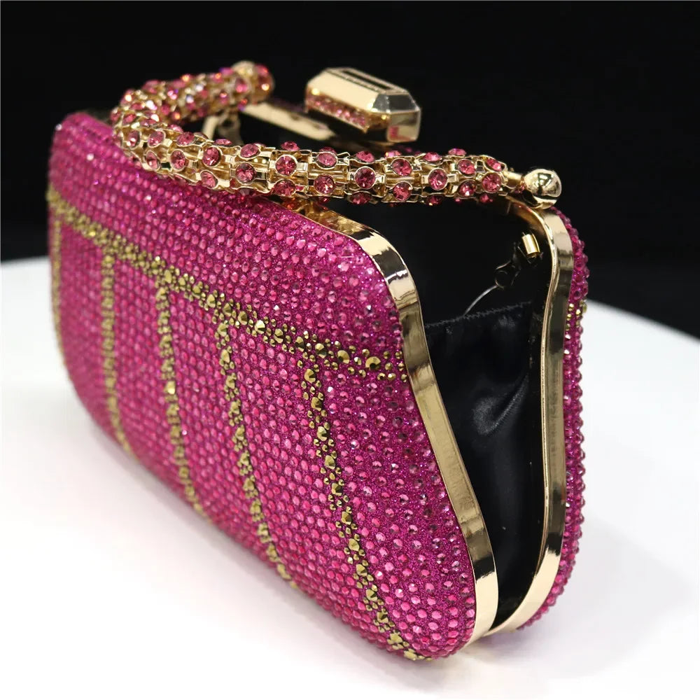 CLUTCH GLITTER BAG FOR EVENING - Piña Colada