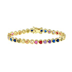 Zirconia Tennis Chain Bracelet - Piña Colada