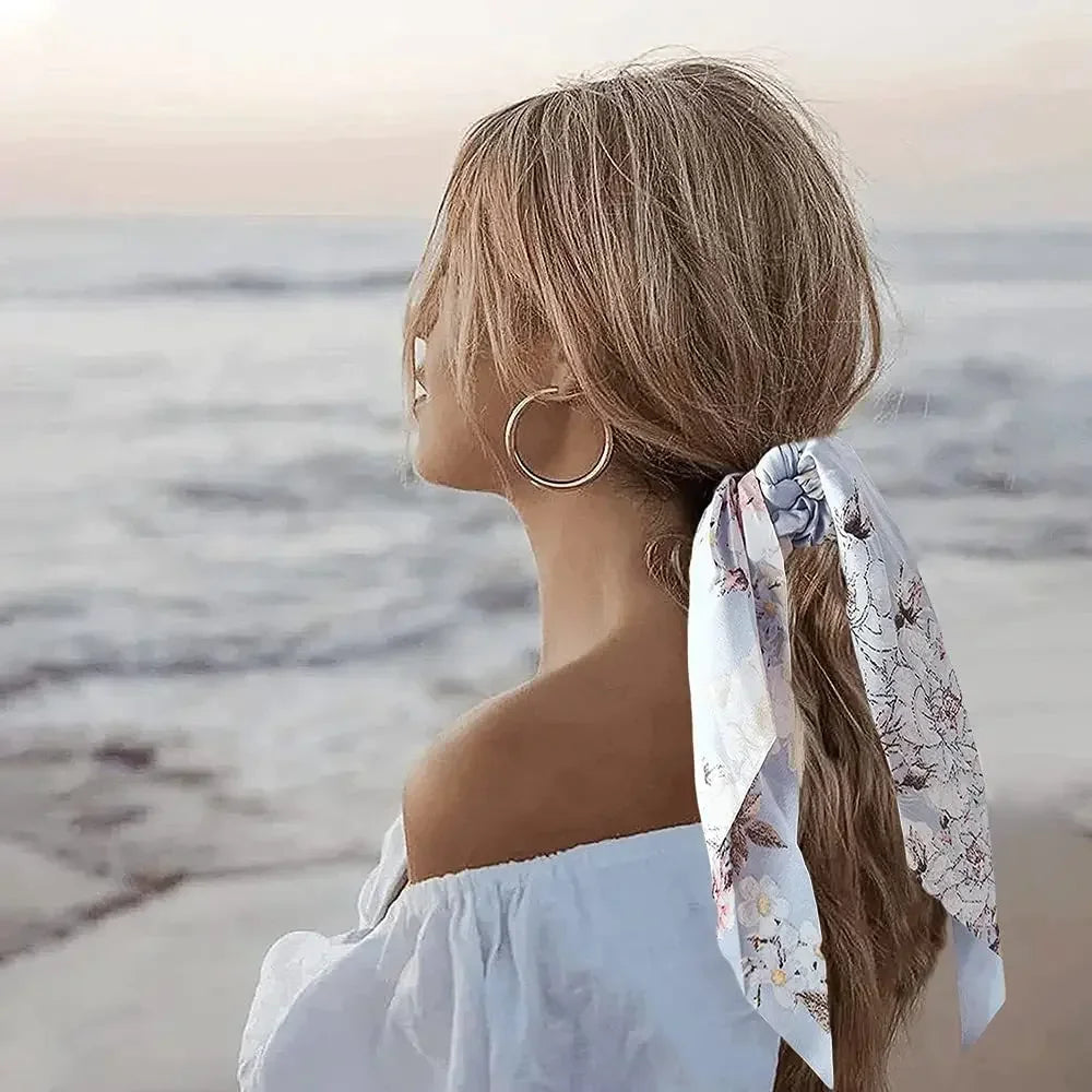 Satin Scrunchie Scarf - Piña Colada