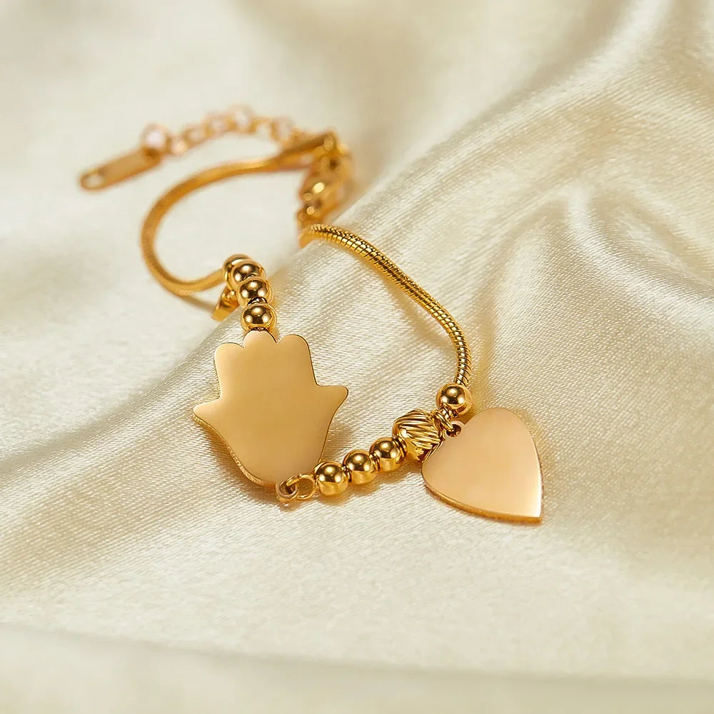 316L Stainless Steel Fatima's Blue Eye Charm - Piña Colada