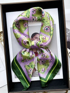 Silk Square Scarf Spring - Piña Colada