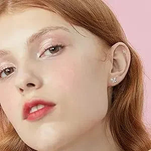 Small Hypoallergenic Flat Back Stud Earrings - Piña Colada
