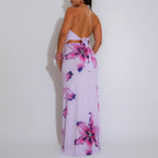 Floral Crop Top & Bodycon Skirt Set - Piña Colada