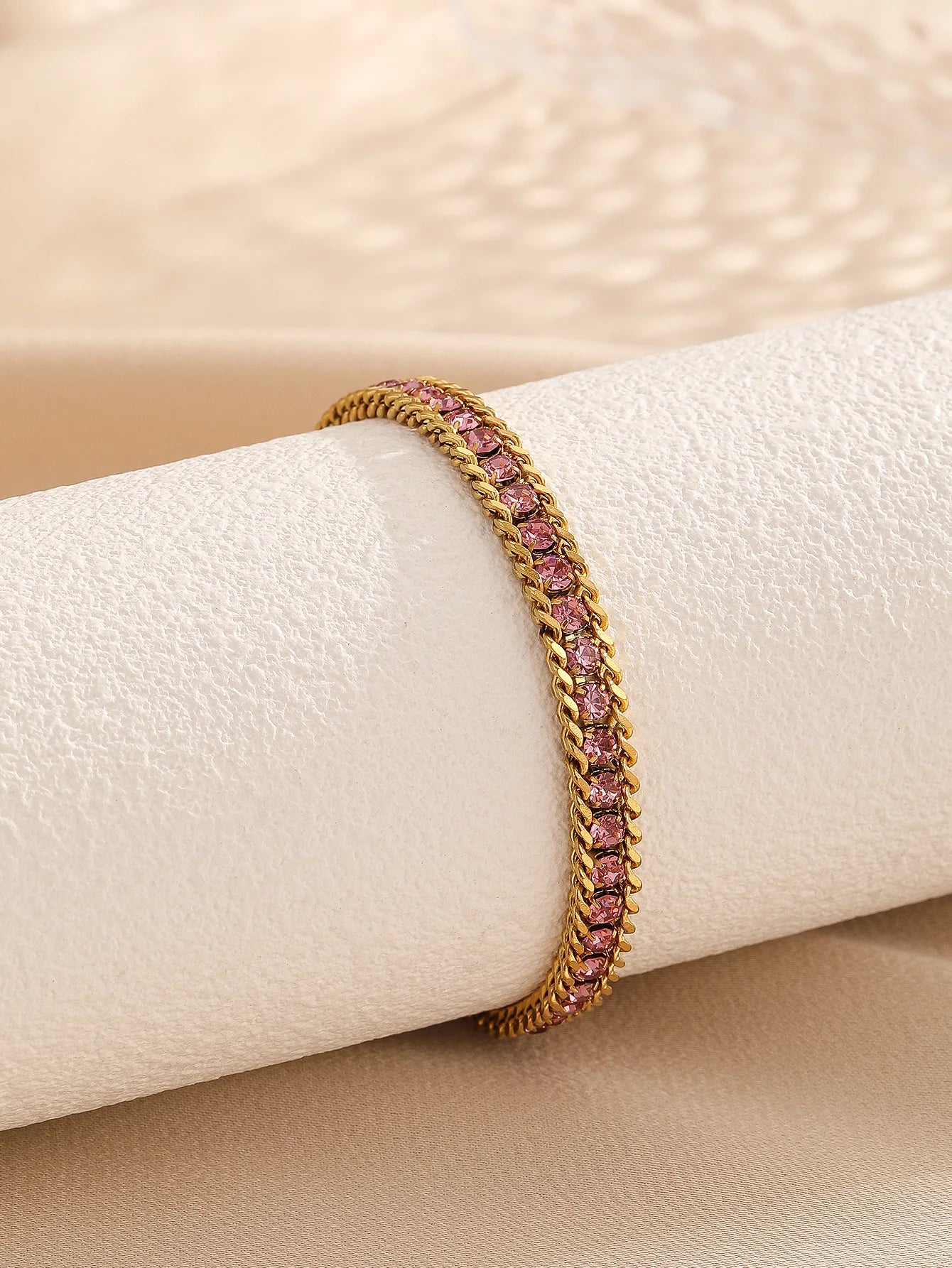 Cubic Zirconia Stainless Steel Bracelet