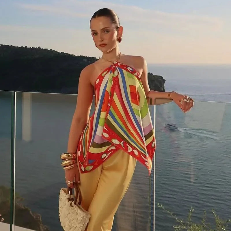 Top Backless Sexy Halter - Piña Colada