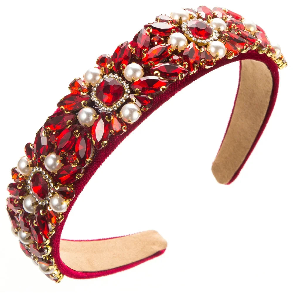 Rhinestone Women Headband - Piña Colada