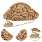 Straw Woven Bag Chain Strap - Piña Colada