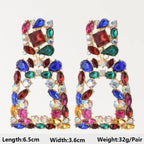 Boho Multicolor Beaded Crystal Dangle Earrings - Piña Colada