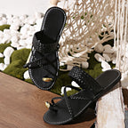 Elegant Flat Gladiator Sandals - Piña Colada