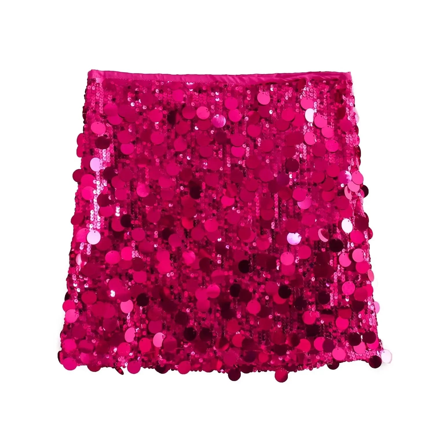 High Waist Sequined Mini Skirt - Piña Colada