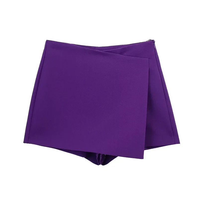 High Waist Tiered Skort – Chic Casual Elegance - Piña Colada