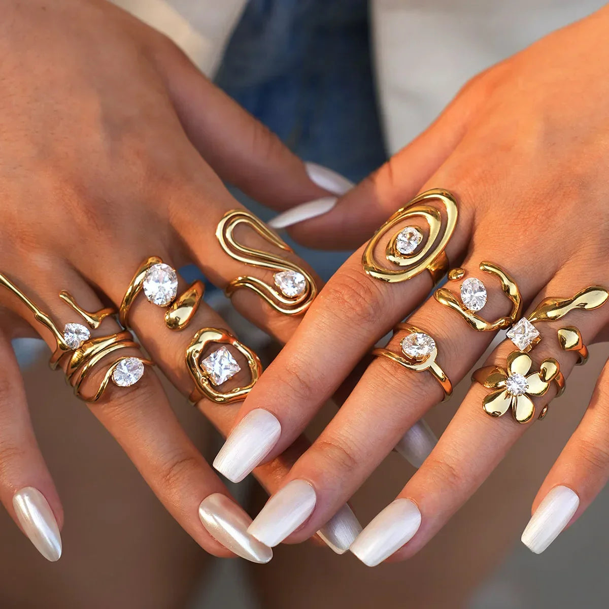 Cubic Zirconia Ring - Piña Colada