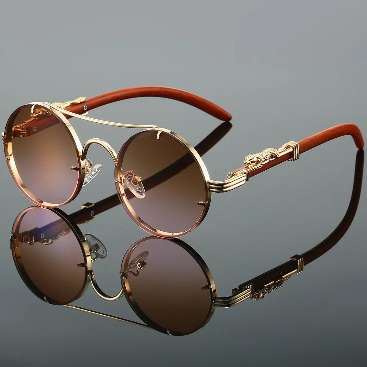 Vintage Round Sunglasses - Piña Colada