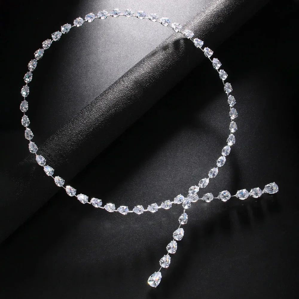 Zircon Water Drop Collar - Piña Colada