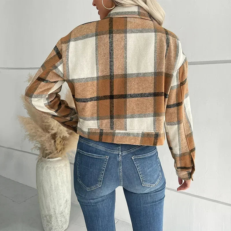 Jacket Long Sleeve Plaid - Piña Colada