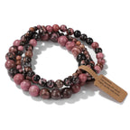 3Pcs Natural Stone Beaded Bracelets Set - Piña Colada