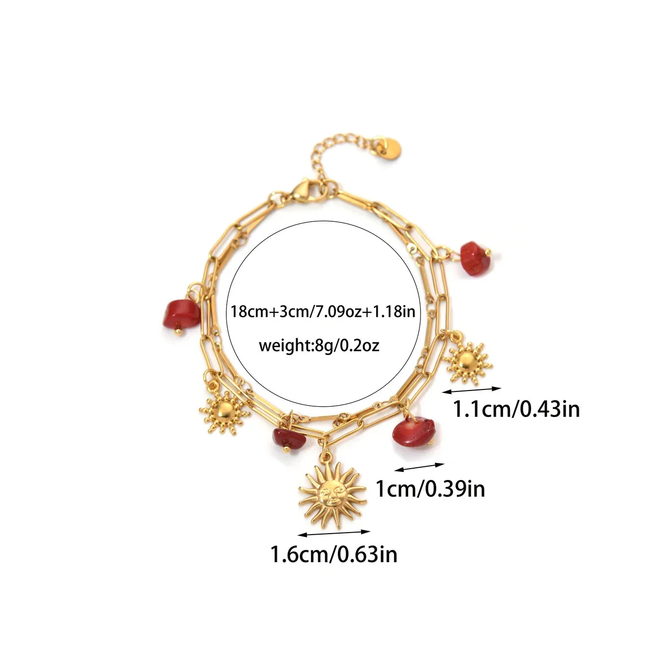 Double Layer Natural Stone Bracelet - Piña Colada