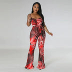 Floral Bodycon Jumpsuit - Piña Colada