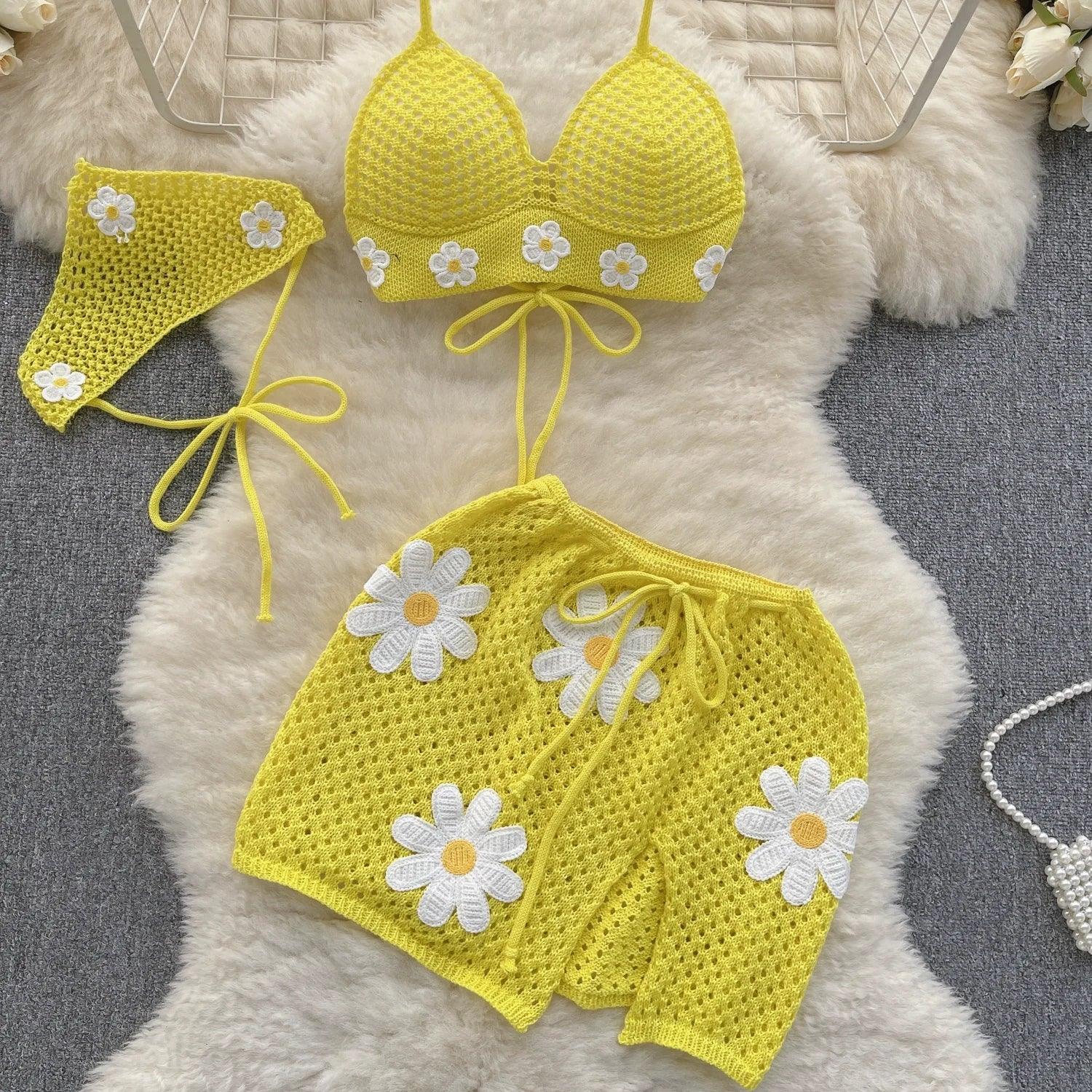 Halter Knit Two-Piece Set - Piña Colada