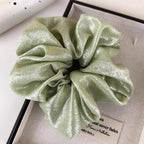 Oversized Glossy Silk Scrunchies - Piña Colada