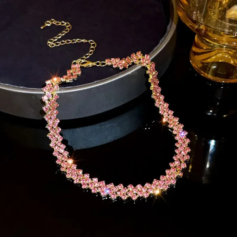 Full Rhinestone Choker - Piña Colada