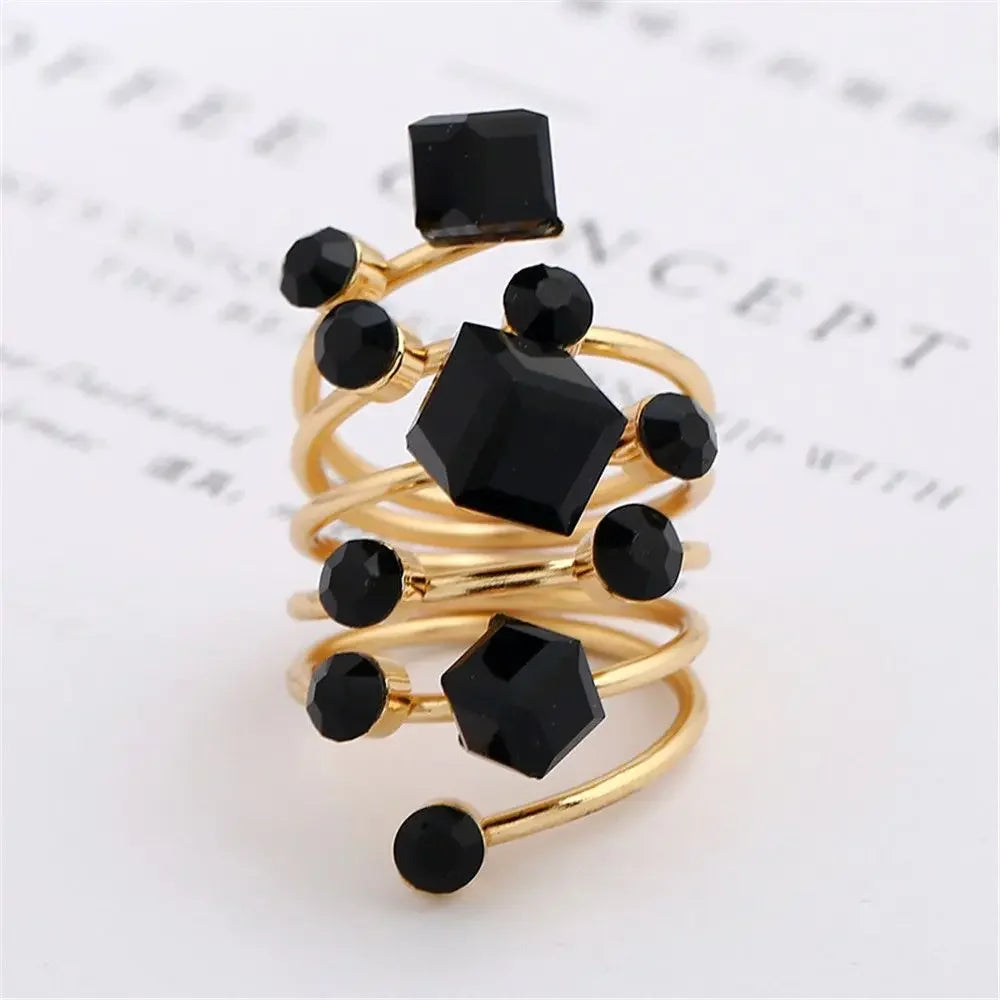 Crystal Stone Rings - Piña Colada
