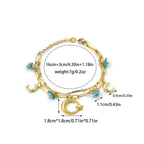 Double Layer Natural Stone Bracelet - Piña Colada