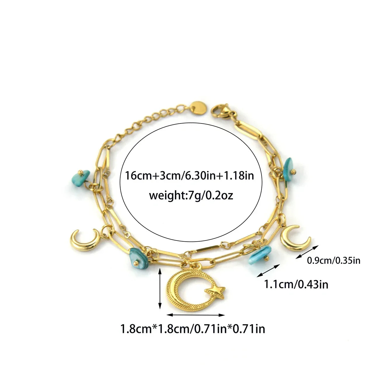 Double Layer Natural Stone Bracelet - Piña Colada