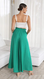 Loose Casual Wide Leg Pants - Piña Colada