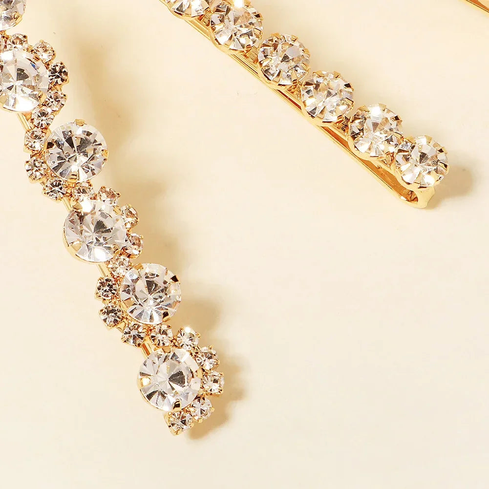 Clear Crystal Hair Pins - Piña Colada
