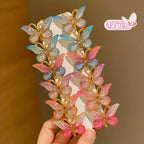 12-Piece Colorful Butterfly Hairpins for Girls – Preppy Style Baby Hair Clips Set - Piña Colada
