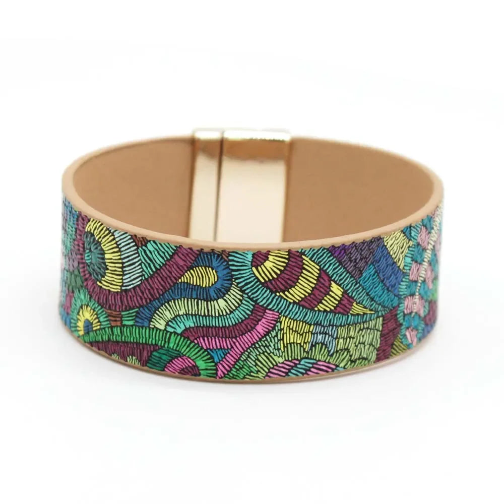 Wrap Leather Bracelet - Piña Colada