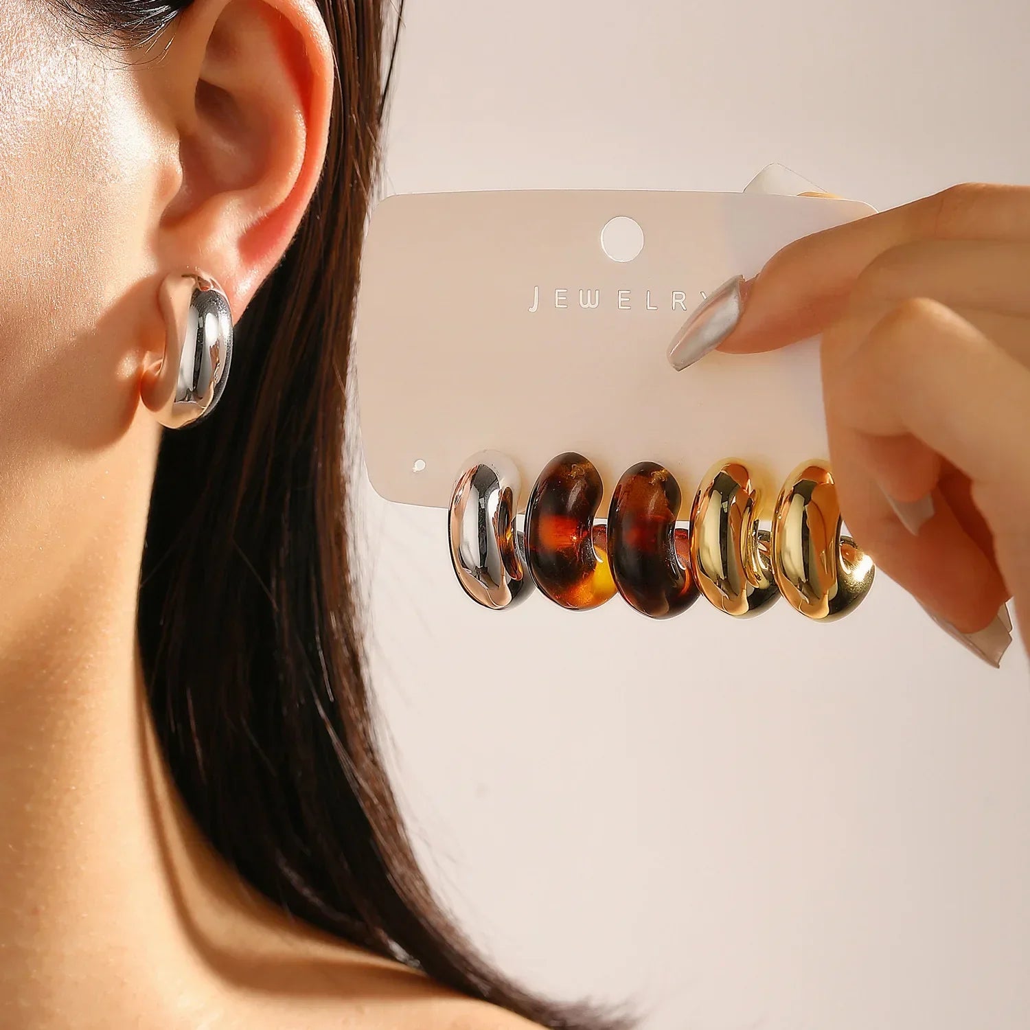 6Pcs/Set Classic Earrings - Piña Colada