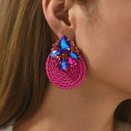 Bold Cotton Drop Earrings - Piña Colada