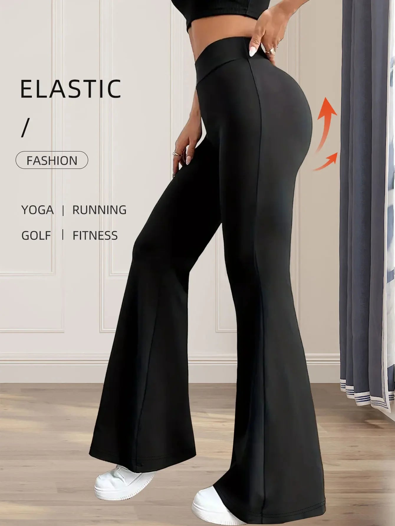 High Waisted Pants Slim - Piña Colada