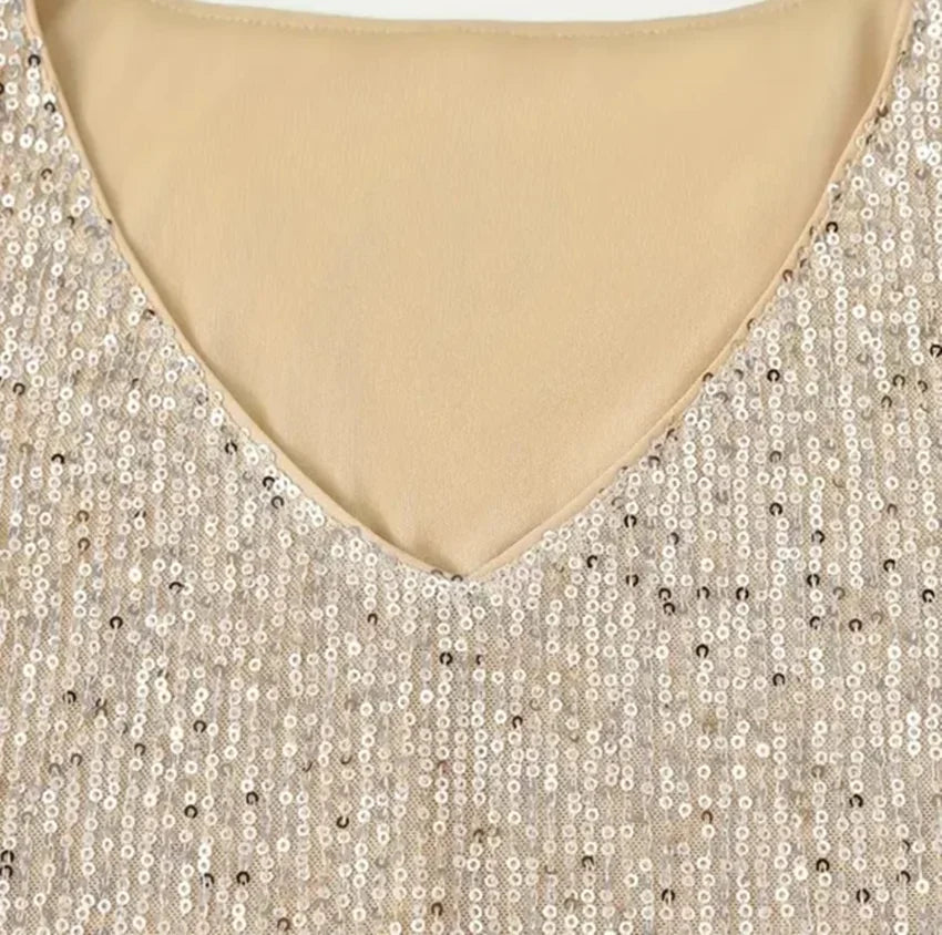 Sequins Summer Top - Piña Colada