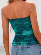 Print Tube Top Strapless - Piña Colada