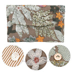 Floral Sequin Straw Clutch - Piña Colada