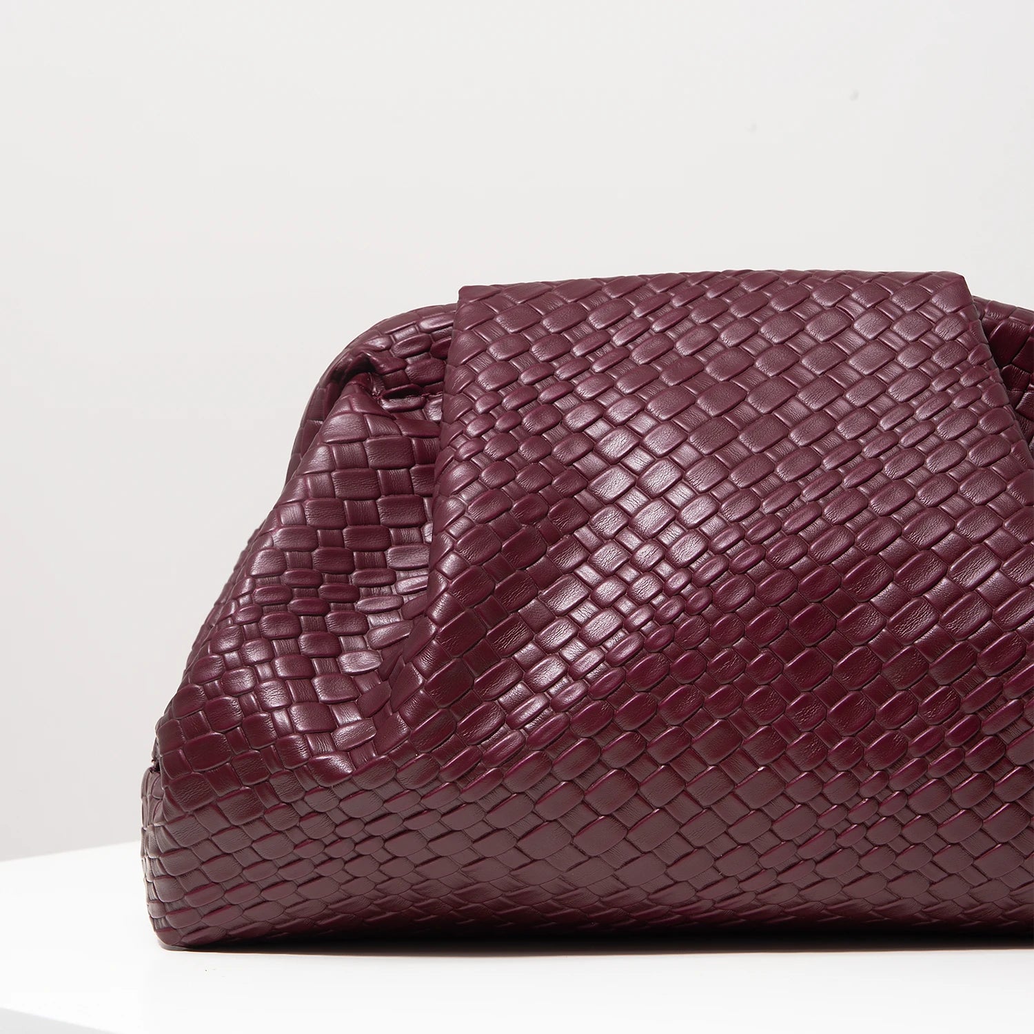 Ruched Kiss Lock Mini Bag