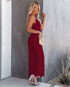 Sleeveless Lace Sling Jumpsuit for Women - Piña Colada