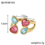 Gold Zircon Adjustable Ring