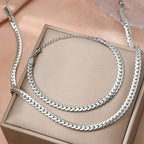 Geometric Stainless Steel Jewelry Set - Piña Colada