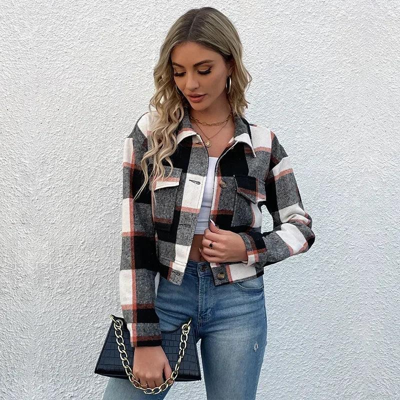 Jacket Long Sleeve Plaid - Piña Colada