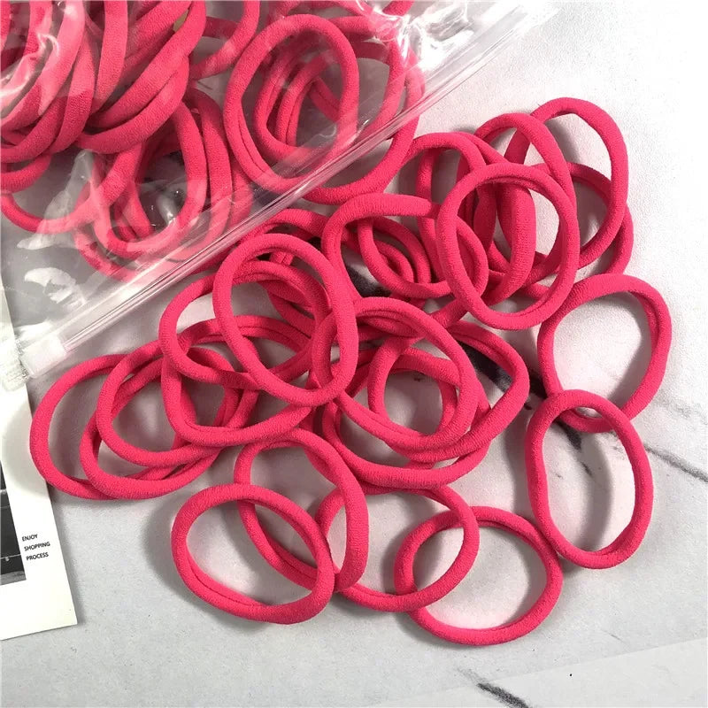 50PCS Elastic Hair Bands Set - Piña Colada