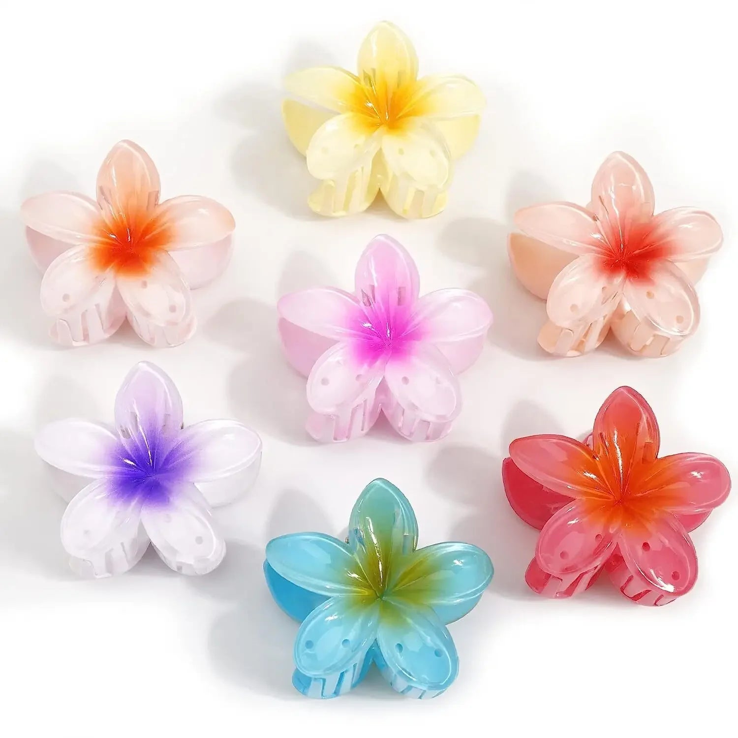 Gradient Hair Clips Women Flower - Piña Colada