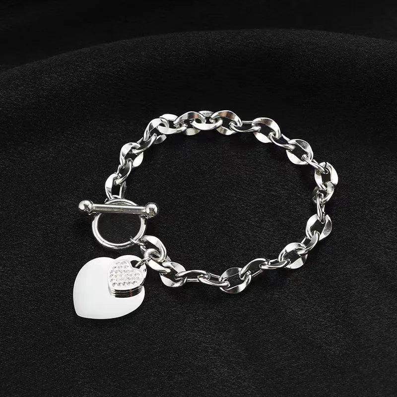 Stainless Steel Starfish & Moon Charm Bracelet - Piña Colada