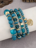 Boho Acrylic Beads Bracelet Set - Piña Colada