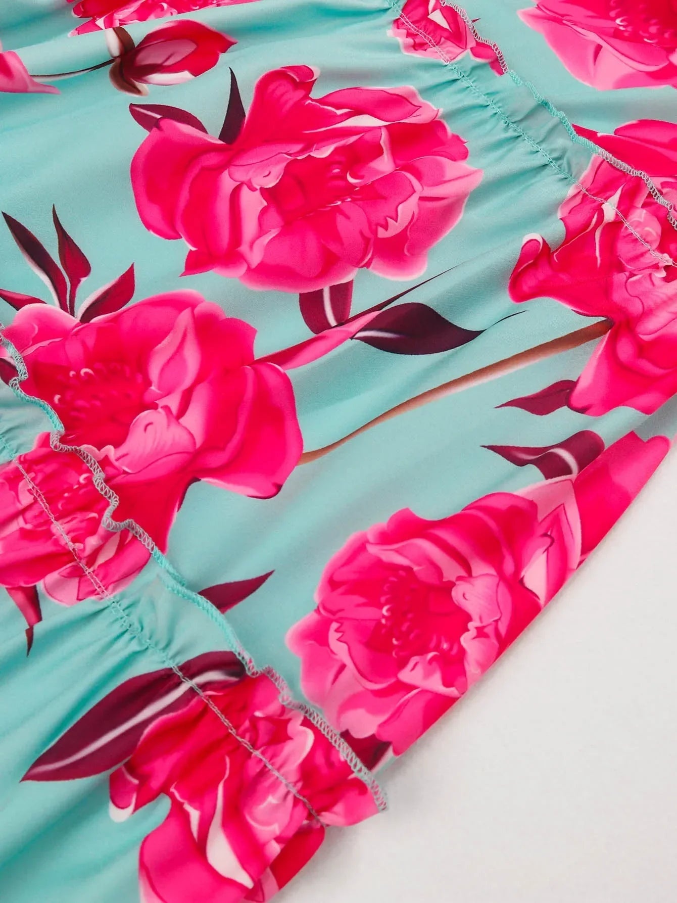 Hand-Painted Oversized 2-Piece Set – Backless Crop Top & Flowing Skirt - Piña Colada
