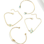 4 Pcs Boho Style Hollow Love - Piña Colada